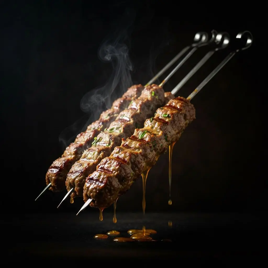 كباب لحم بالفحم