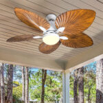 مروحة سقف بوهو ليفز أبيض – 50 بوصة